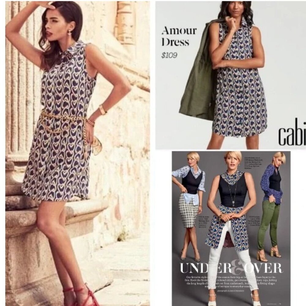 CAbi Mini Dress Blue Pattern